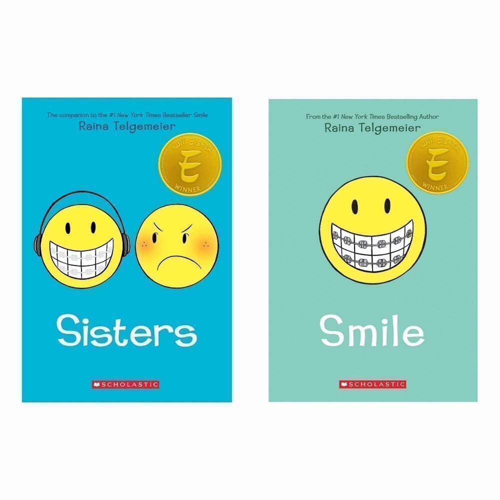 🩵Smile & Sisters: A Graphic Novel Paperback Book Bundle of 2